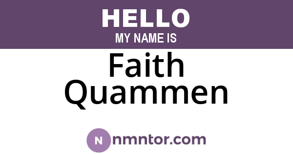 Faith Quammen