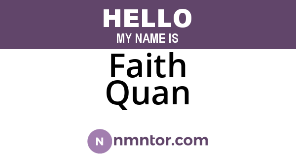 Faith Quan