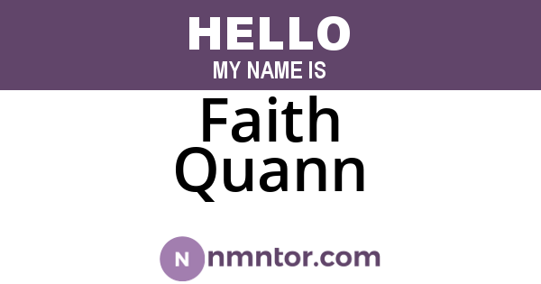 Faith Quann