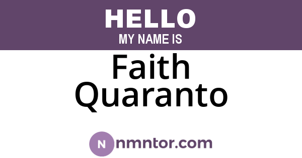 Faith Quaranto