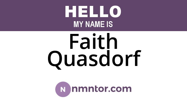 Faith Quasdorf