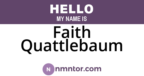 Faith Quattlebaum