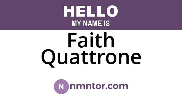 Faith Quattrone