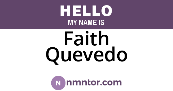 Faith Quevedo