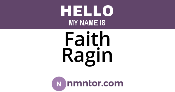 Faith Ragin