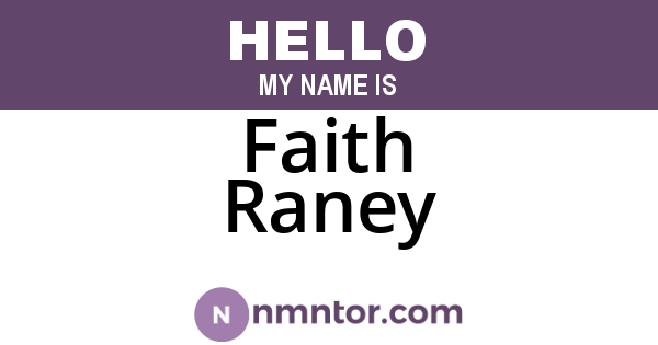 Faith Raney