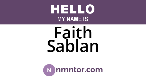Faith Sablan