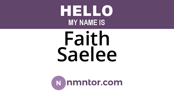 Faith Saelee