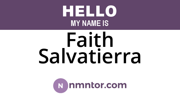Faith Salvatierra