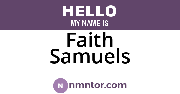 Faith Samuels