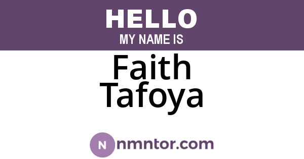 Faith Tafoya