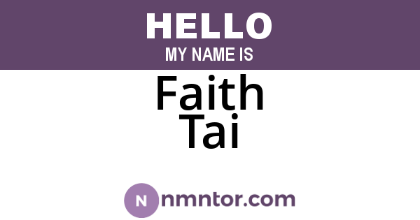 Faith Tai