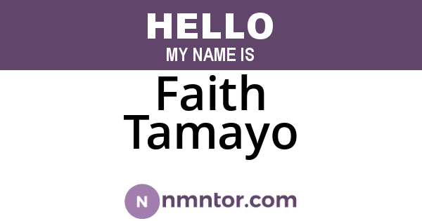 Faith Tamayo