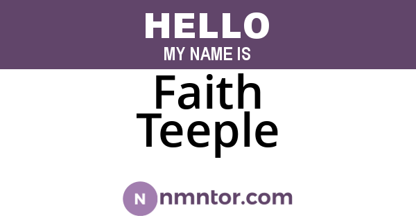 Faith Teeple