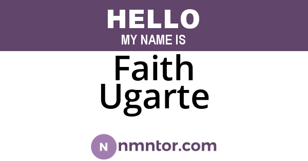 Faith Ugarte