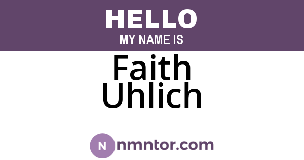 Faith Uhlich