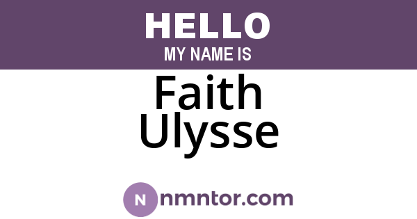Faith Ulysse