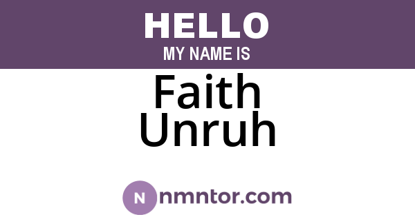 Faith Unruh