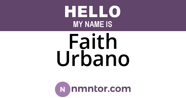 Faith Urbano