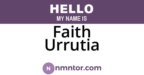Faith Urrutia