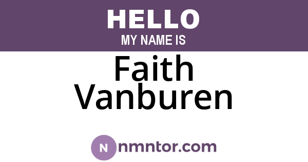Faith Vanburen