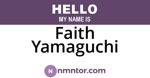 Faith Yamaguchi
