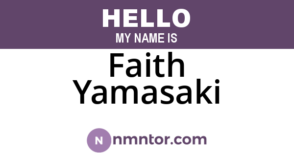 Faith Yamasaki
