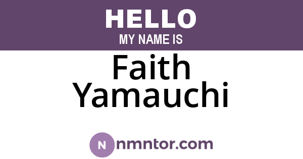 Faith Yamauchi