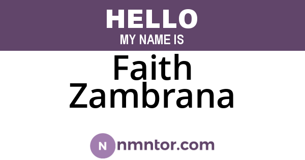 Faith Zambrana