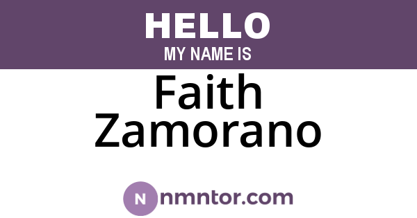 Faith Zamorano