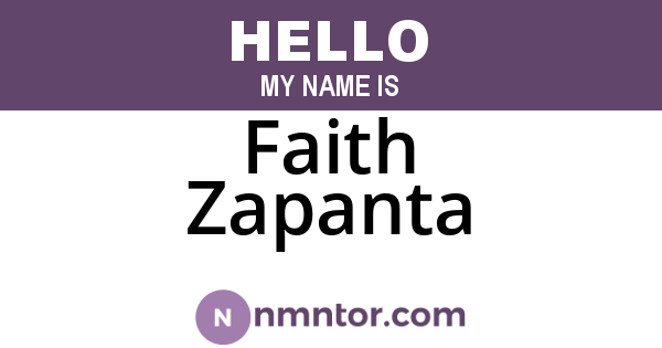 Faith Zapanta