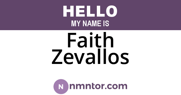 Faith Zevallos
