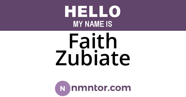 Faith Zubiate