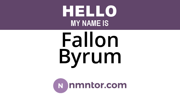 Fallon Byrum