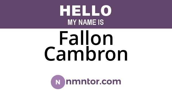 Fallon Cambron