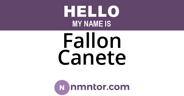 Fallon Canete