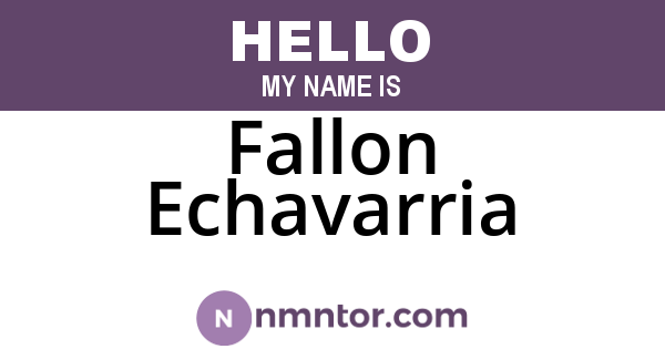 Fallon Echavarria