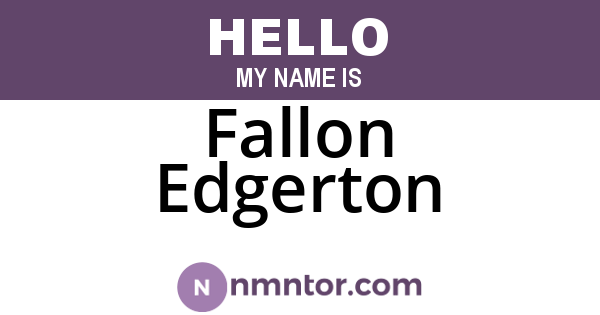 Fallon Edgerton
