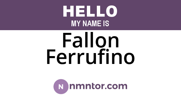 Fallon Ferrufino