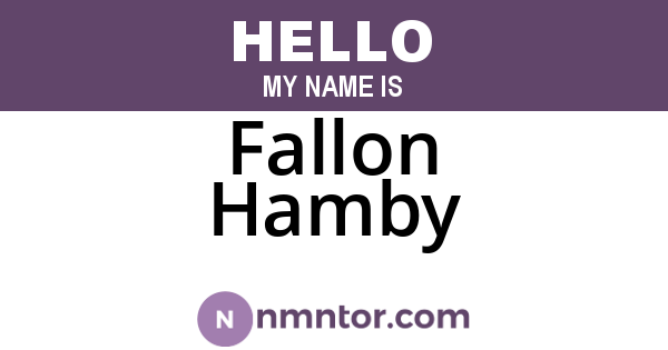 Fallon Hamby