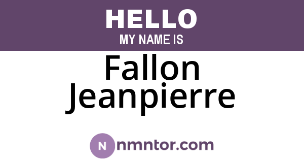 Fallon Jeanpierre