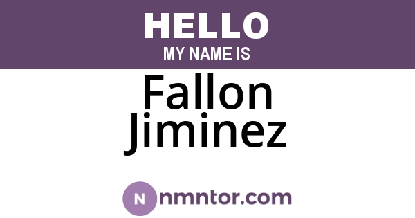 Fallon Jiminez