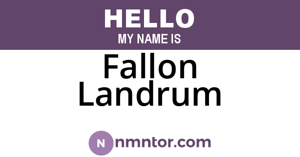 Fallon Landrum