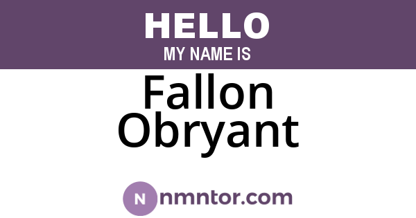 Fallon Obryant