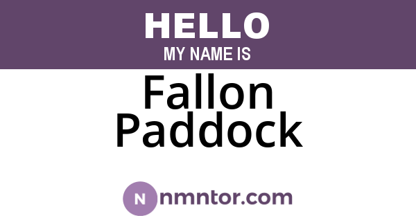 Fallon Paddock