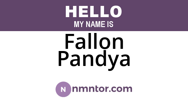 Fallon Pandya