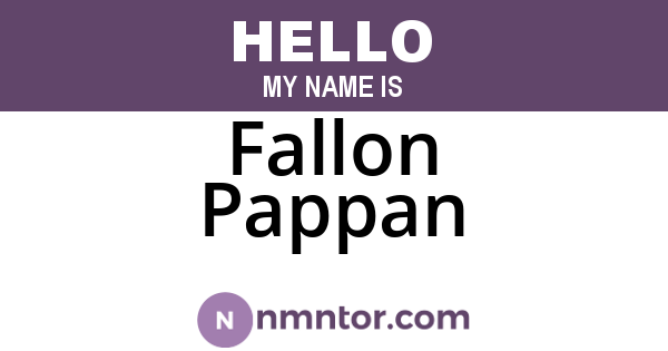Fallon Pappan