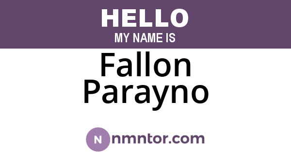 Fallon Parayno