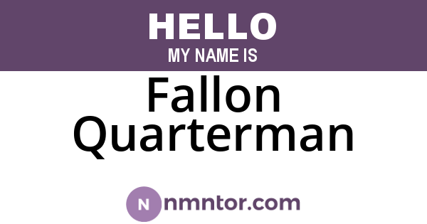 Fallon Quarterman