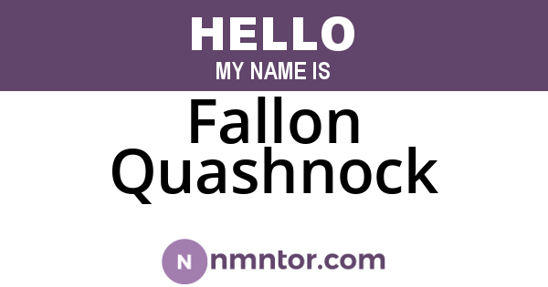 Fallon Quashnock